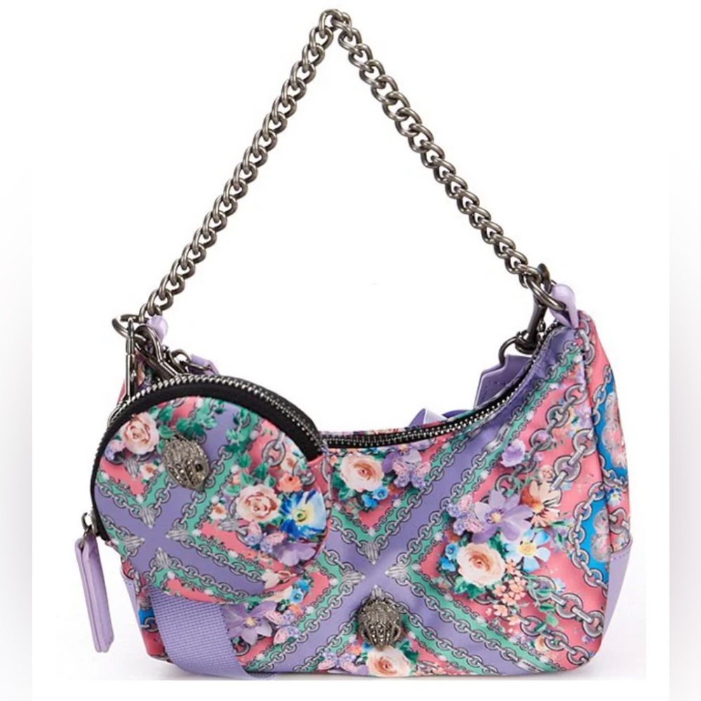Kurt Geiger Small Scarf Print Nylon Crossbody 🎀 NWT w/Duster, Limited Edition